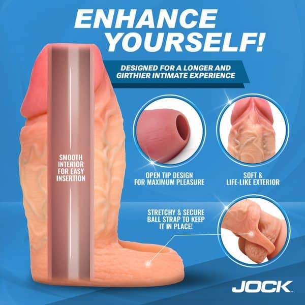 JOCK Silicone Penis Extension Sleeve Light - Image 8