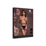 Le Desir Double Strap Garter Belt with Adjustable Sliders Black O/S