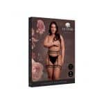 Le Desir Double Strap Garter Belt with Adjustable Sliders Black Queen Size