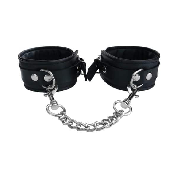 Rouge Fetish Play Vegan Ankle Cuffs Black - Image 2