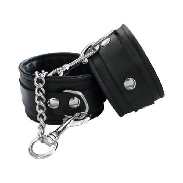 Rouge Fetish Play Vegan Ankle Cuffs Black - Image 3