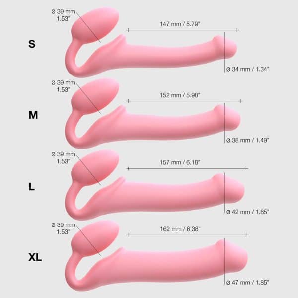 Strap-On-Me Silicone Bendable Strapless Strap-On Pink Medium - Image 7