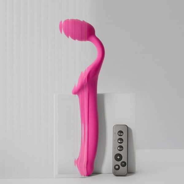 Strap-On-Me Vibrating Bendable Strapless Strap-On Fuchsia Large - Image 3