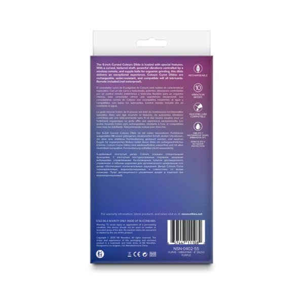 Colours Curve Vibrating 6 in. Dildo Purple - Image 4