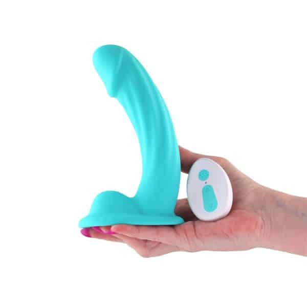 Colours Curve Vibrating 6 in. Dildo Teal - Image 3