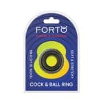 Forto F-43: Tiered Cock & Ball Ring Black