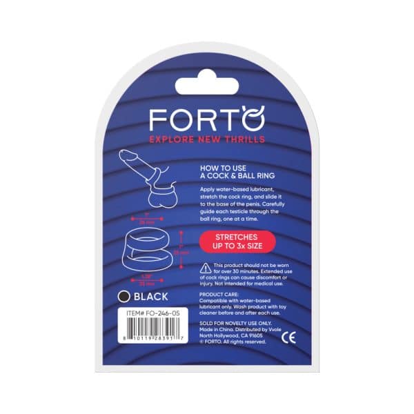 Forto F-43: Tiered Cock & Ball Ring Black - Image 8