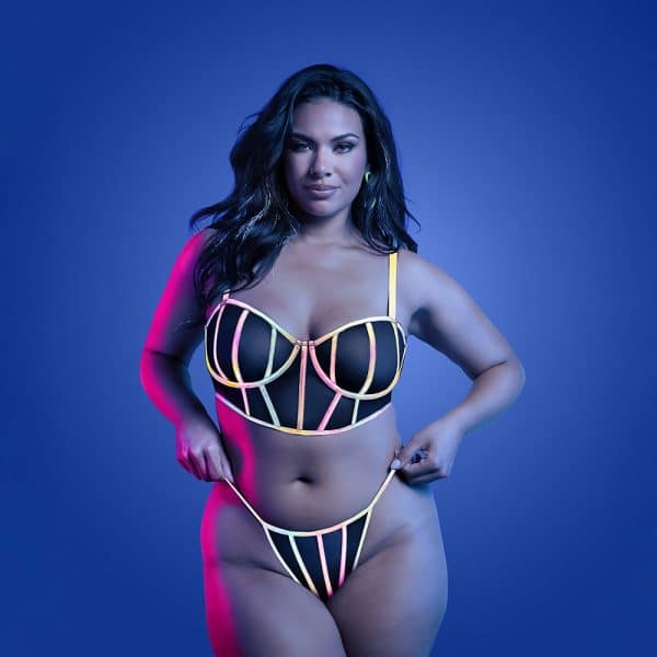 Fantasy Lingerie Glow Solar Flare Underwire Bra & Panty Queen Size - Image 2