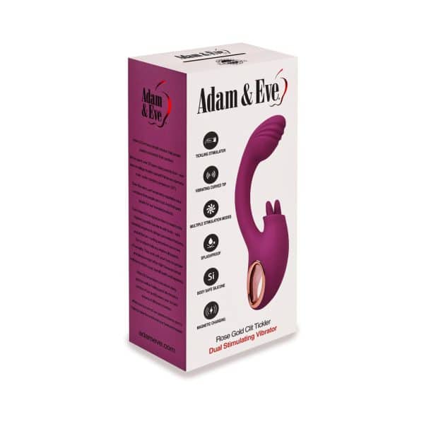 Adam & Eve Rose Gold Clit Tickler Dual Stimulating Vibrator - Image 8