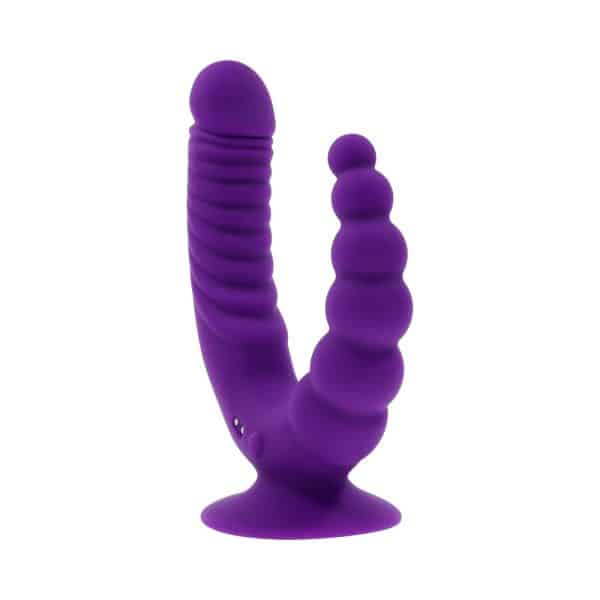 Evolved The Rider Rechargeable Double Vibrator Silicone Purple - Image 3