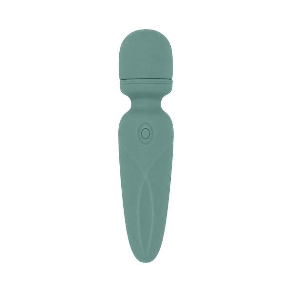 Evolved Rumble Wand Rechargeable Vibrating Mini Wand Silicone Green - Image 2