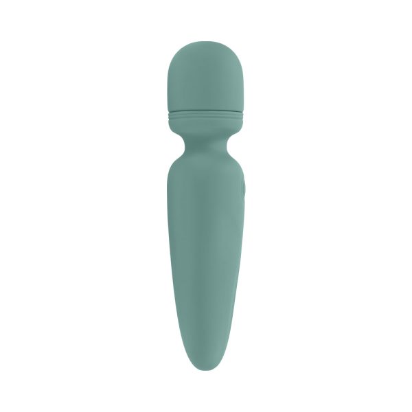 Evolved Rumble Wand Rechargeable Vibrating Mini Wand Silicone Green - Image 4