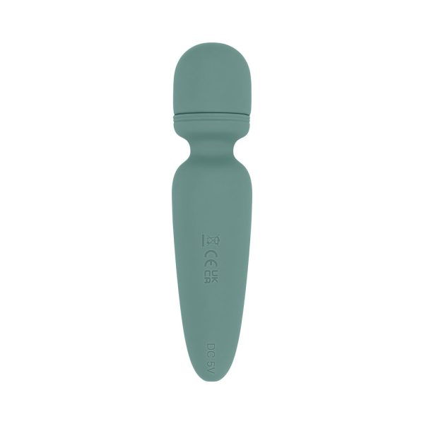Evolved Rumble Wand Rechargeable Vibrating Mini Wand Silicone Green - Image 5