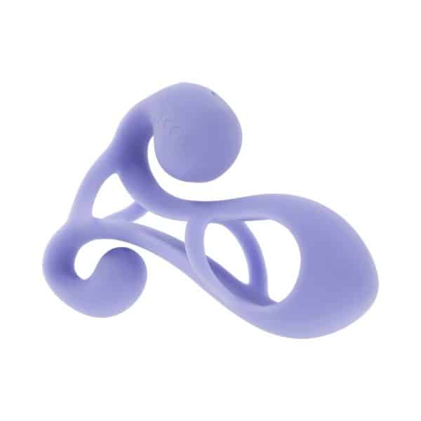Playboy Fantasy Cage Rechargeable Vibrating Cock Cage Silicone Purple - Image 8