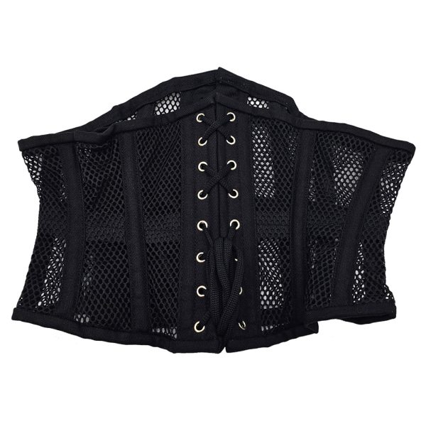Rouge Mesh Corset Black L/XL - Image 4