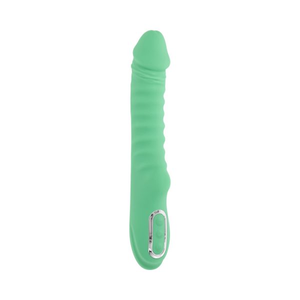 Evolved Full Throttle Rechargeable Warming Vibrator Silicone Mint Green - Image 3