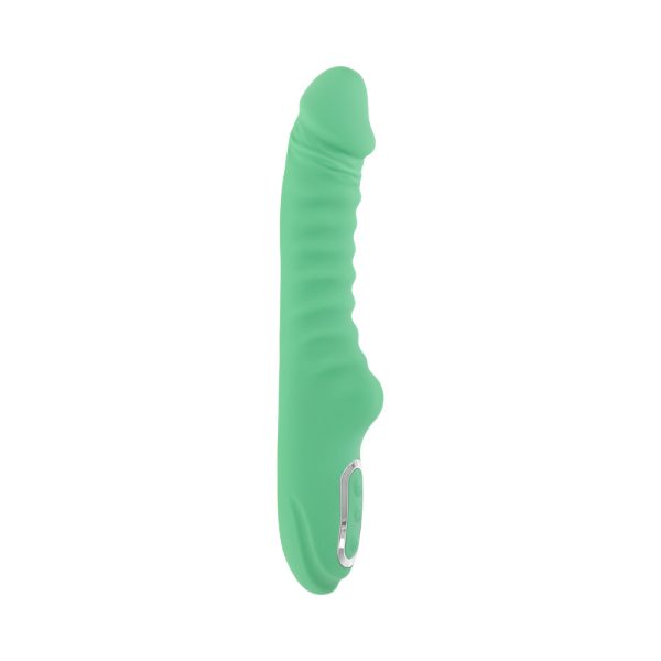 Evolved Full Throttle Rechargeable Warming Vibrator Silicone Mint Green - Image 4