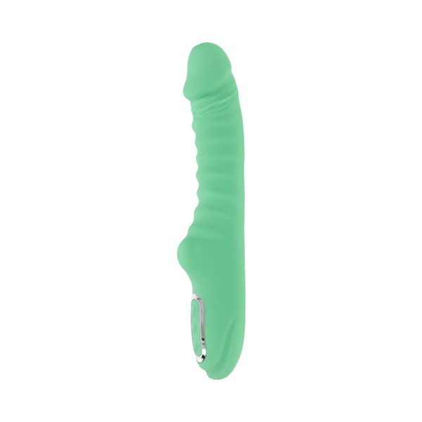 Evolved Full Throttle Rechargeable Warming Vibrator Silicone Mint Green - Image 5