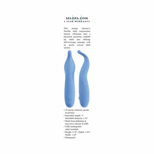 Selopa Tender Tickler Rechargeable Vibrator Silicone Blue - Image 9