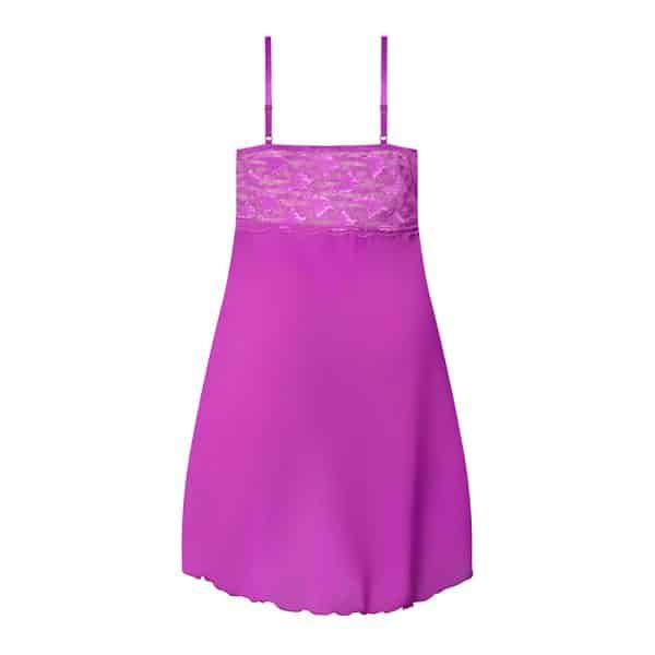 Magic Silk Butterfly Fantasies Gown & Thong Set Neon Purple L/XL - Image 5
