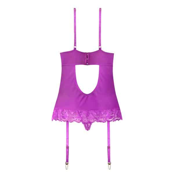 Magic Silk Butterfly Fantasies Basque & Cheeky Panty Set Neon Purple L/XL - Image 6