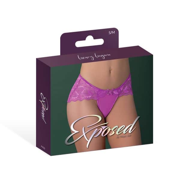 Magic Silk Butterfly Fantasies Boy Short Neon Purple S/M - Image 5