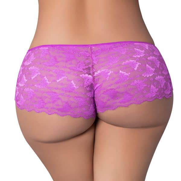 Magic Silk Butterfly Fantasies Boy Short Neon Purple Queen Size - Image 2