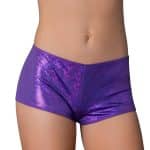 Magic Silk Glimmer Mini Boy Short Purple Disco S/M