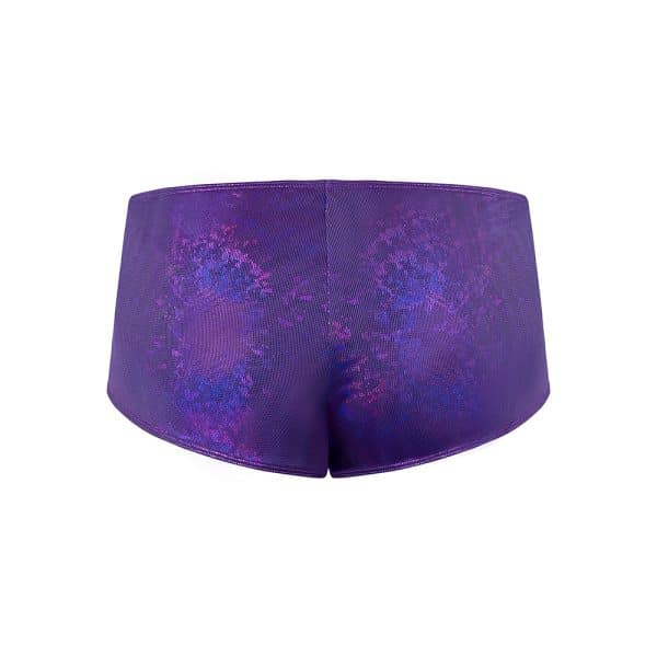 Magic Silk Glimmer Mini Boy Short Purple Disco L/XL - Image 4