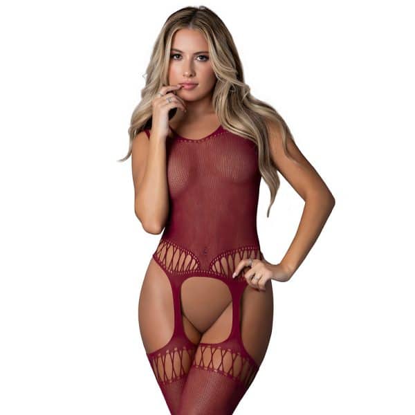 Magic Silk Seamless Bodystocking Burgundy O/S - Image 4