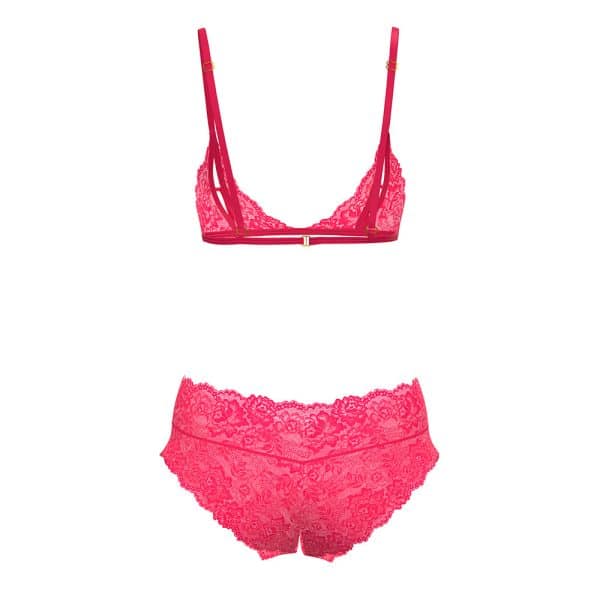 Magic Silk Get It Girl Peek-a-Boo Bralette & Split Crotch Boy Short Diva Pink Queen Size - Image 6