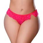 Magic Silk Get It Girl Flutter Thong Diva Pink Queen Size
