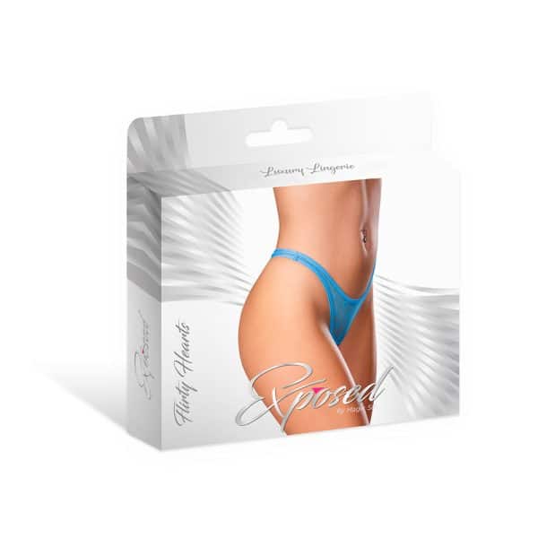 Magic Silk Flirty Hearts Low Rise Micro Thong Blue Sugar S/M - Image 3