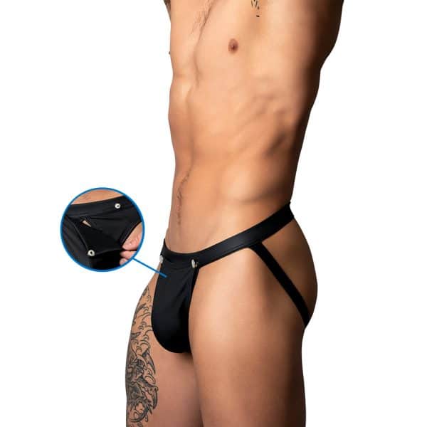 Male Power Oh Snap! Snap off Thong Black L/XL - Image 2