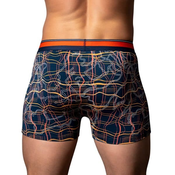 Male Power Soo Cumfy Boxer Brief Navy/Orange XL - Image 3