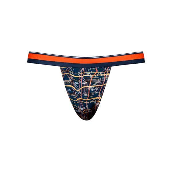 Male Power Soo Cumfy Jock Navy/Orange L/XL - Image 4