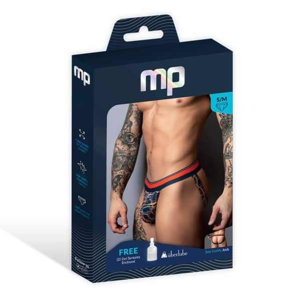 Male Power Soo Cumfy Jock Navy/Orange L/XL - Image 6