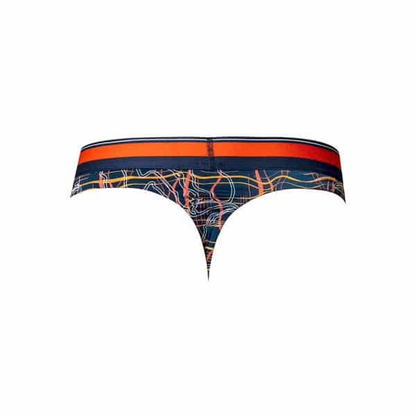 Male Power Soo Cumfy Thong Navy/Orange L/XL - Image 4