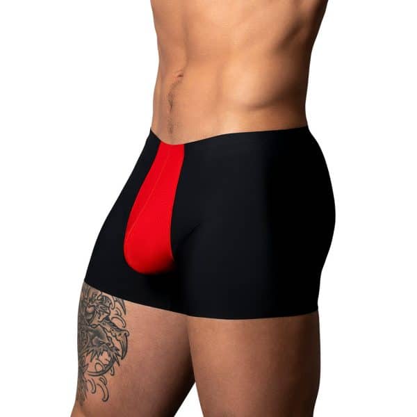 Male Power Hot Mesh Pouch Short Black/Red M - Image 2