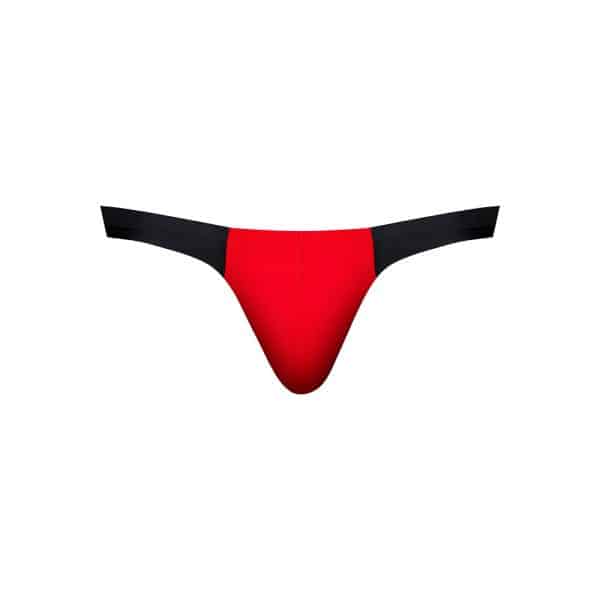 Male Power Hot Mesh Bong Thong Black/Red S/M - Image 3