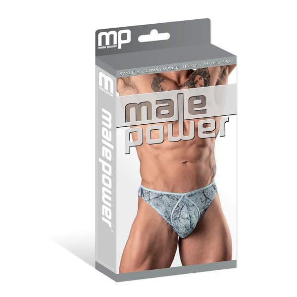 Male Power Marble Mesh Mini Moonshine Silver Blue S/M - Image 6