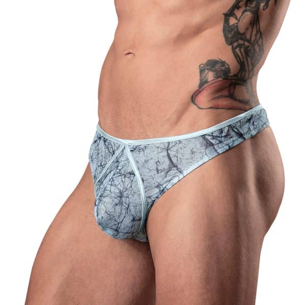 Male Power Marble Mesh Mini Moonshine Silver Blue L/XL - Image 2