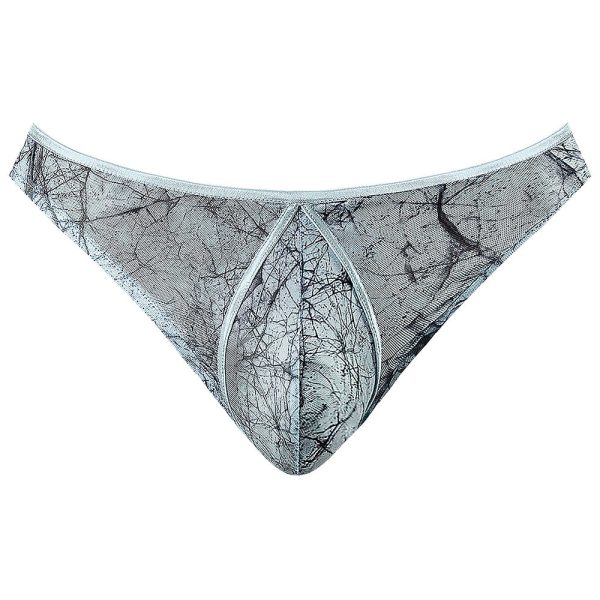 Male Power Marble Mesh Mini Moonshine Silver Blue L/XL - Image 4