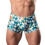 Male Power Cut It Out! Cutout Mini Short Blue/White L