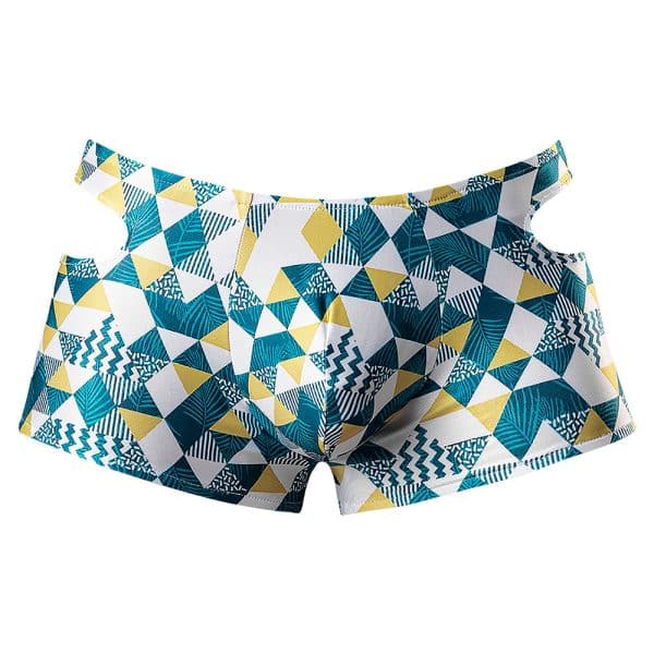 Male Power Cut It Out! Cutout Mini Short Blue/White L - Image 4