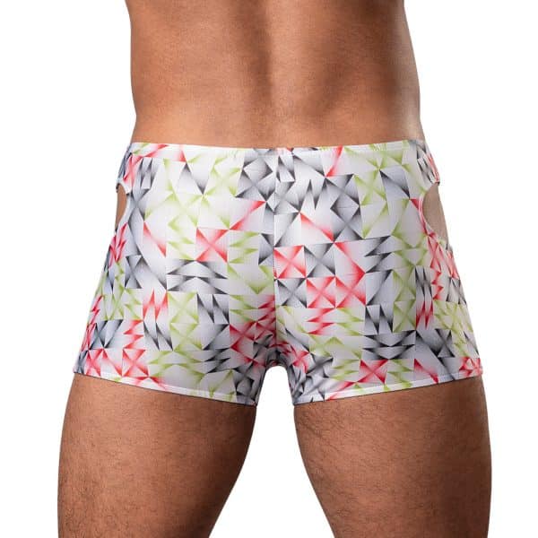 Male Power Cut It Out! Cutout Mini Short Red/Black S - Image 3