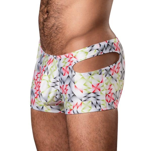 Male Power Cut It Out! Cutout Mini Short Red/Black L - Image 2