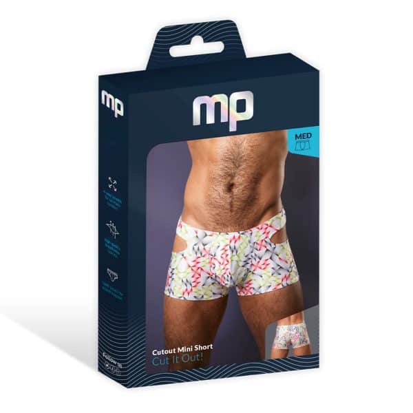 Male Power Cut It Out! Cutout Mini Short Red/Black L - Image 4