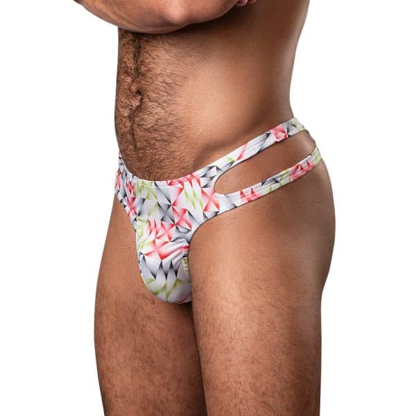 Male Power Cut It Out! Cutout Thong Red/Black S/M - Image 2