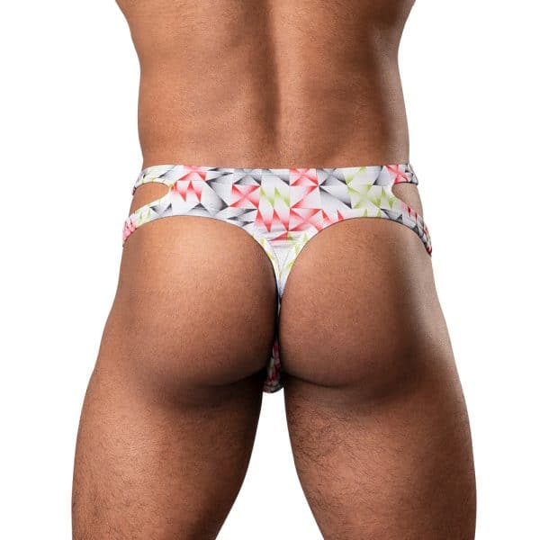 Male Power Cut It Out! Cutout Thong Red/Black S/M - Image 3